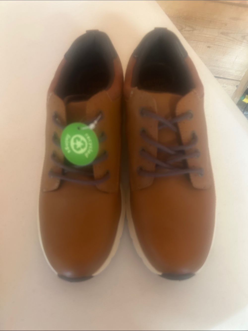 Stride Rite Kids Brown Leather-Look Sneakers